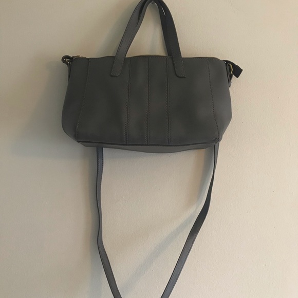 J. Crew Grey Crossbody Leather Purse - Picture 3 of 4